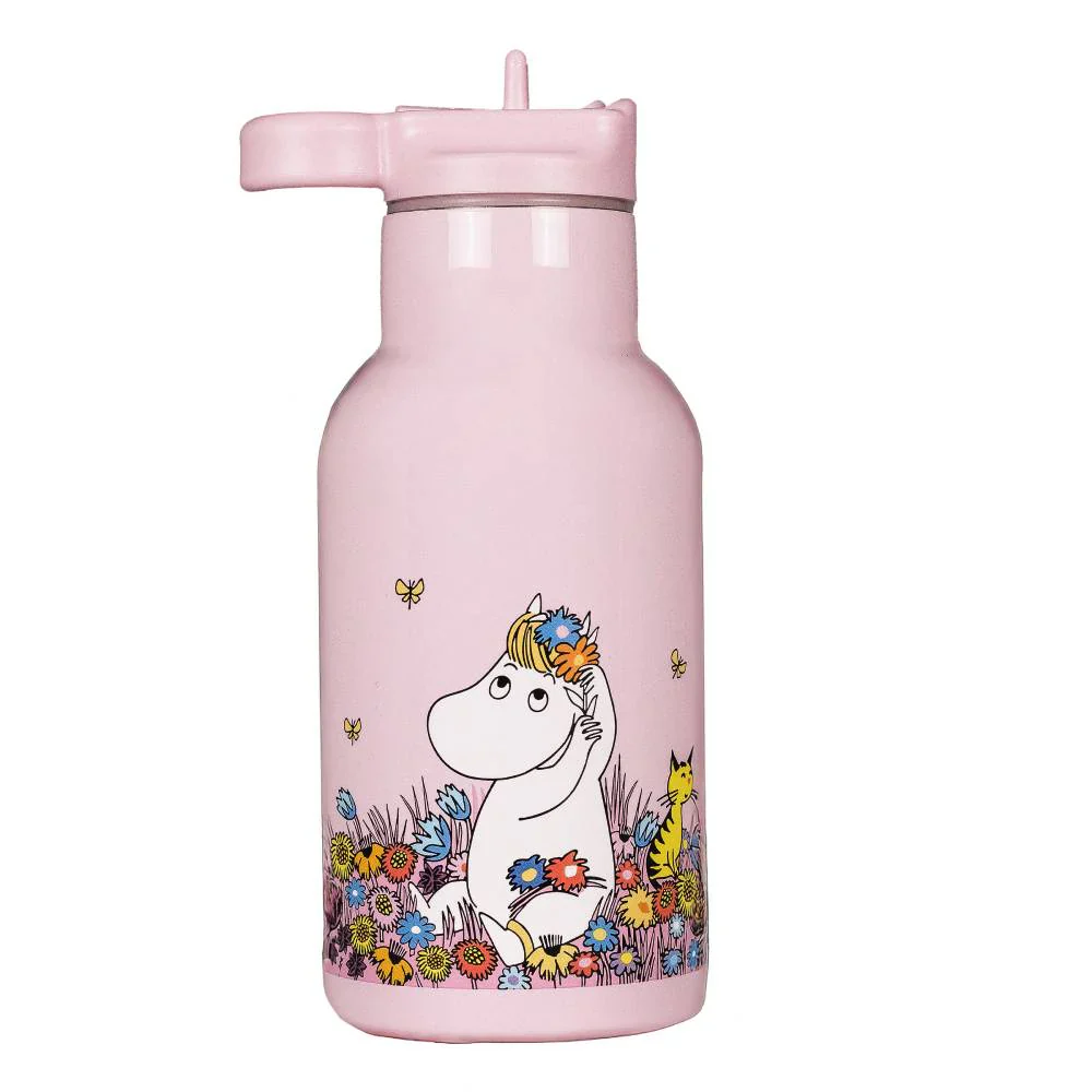 Butelka termiczna Muminki na łące (różowa) 340ml Rätt Start - Image 3