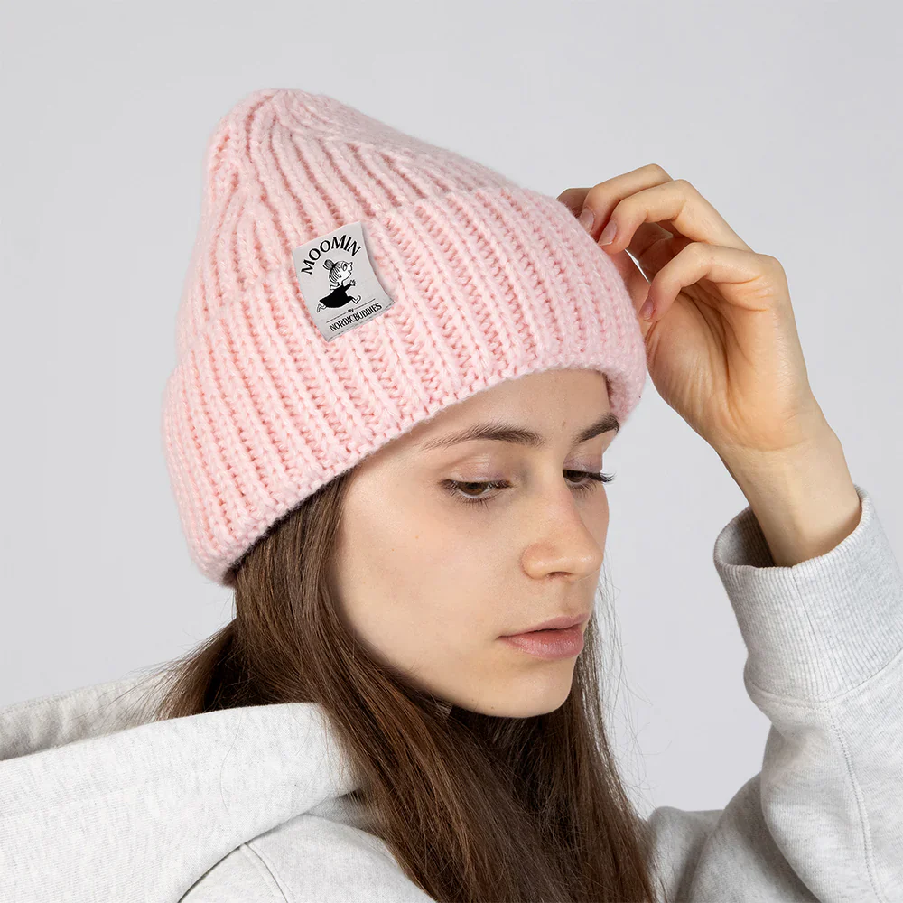Czapka dziana Mała Mi (jasnoróżowa) NordicBuddies - Image 3