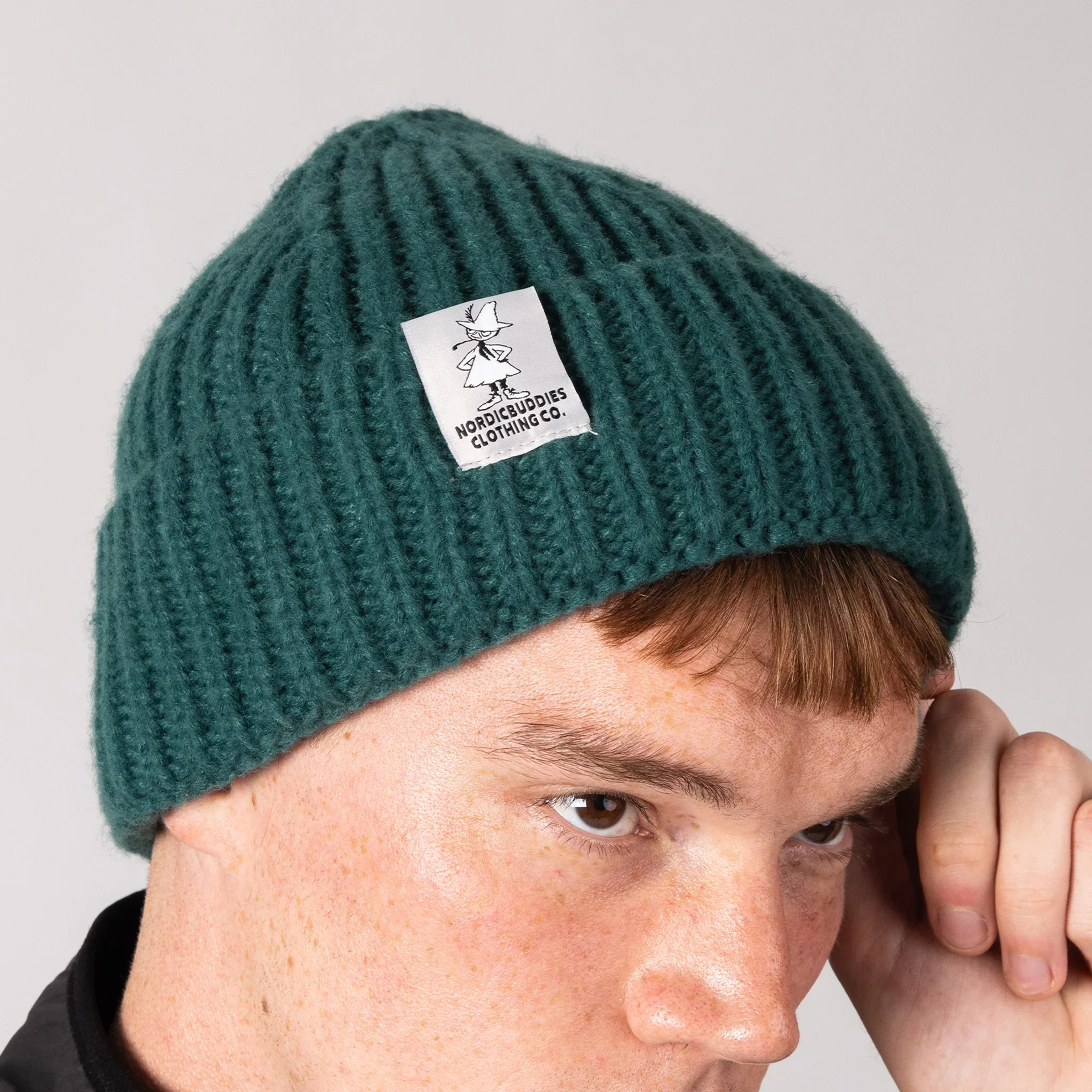 Czapka dziana Włóczykij (zielony) NordicBuddies - Image 3
