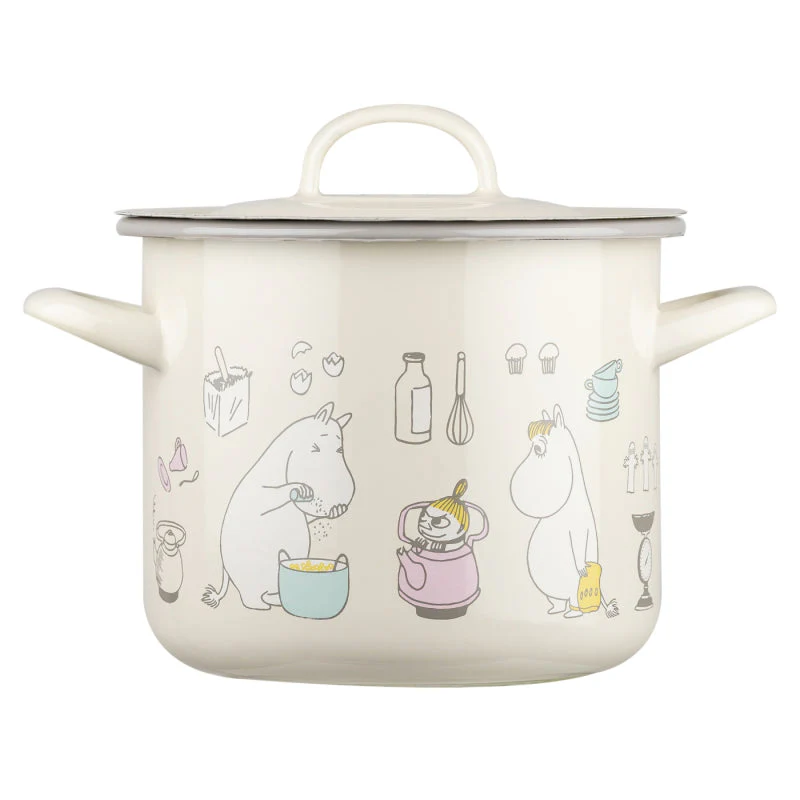 Garnek emaliowany 2,5l z pokrywką Muminki Bon Apetit Muurla - Image 4