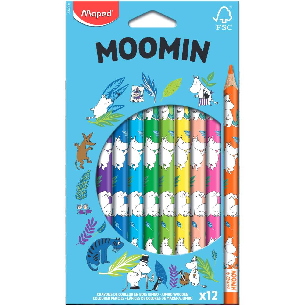 Kredki jumbo Muminki 12 szt. w pudełku Muminki Maped - Image 2