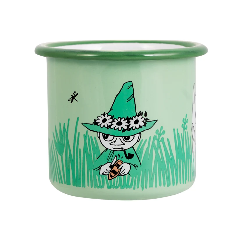 Kubek emaliowany 250ml Włóczykij, Ryjek i Muminek (zielony) Muurla - Image 4