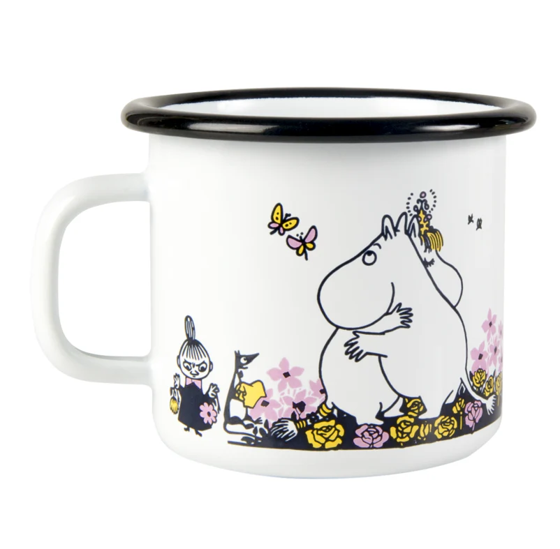 Kubek emaliowany 250ml Przytulone Muminki i Mała Mi (biały) Muurla - Image 4