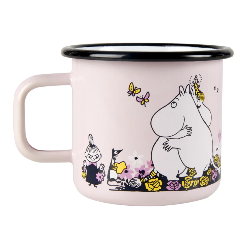 Kubek emaliowany 370ml Przytulone Muminki i Mała Mi (różowy) Muurla - Image 3