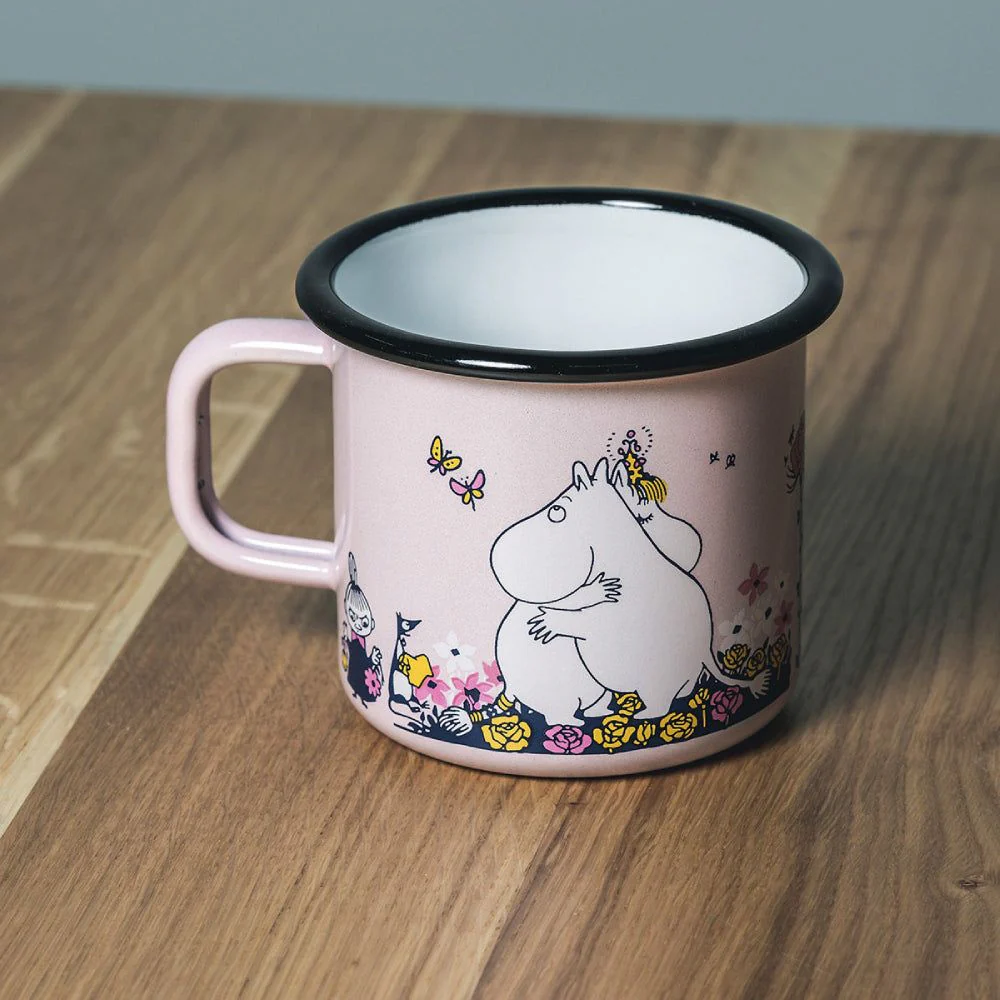 Kubek emaliowany 370ml Przytulone Muminki i Mała Mi (różowy) Muurla - Image 5