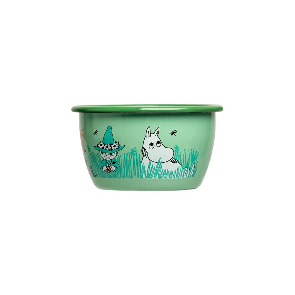 Miska emaliowana 300ml Włóczykij, Ryjek Muminek (zielony) Muurla - Image 3