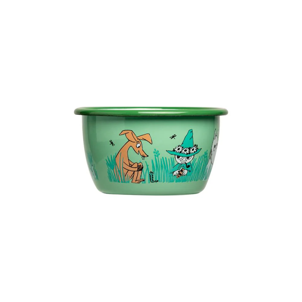 Miska emaliowana 300ml Włóczykij, Ryjek Muminek (zielony) Muurla - Image 5