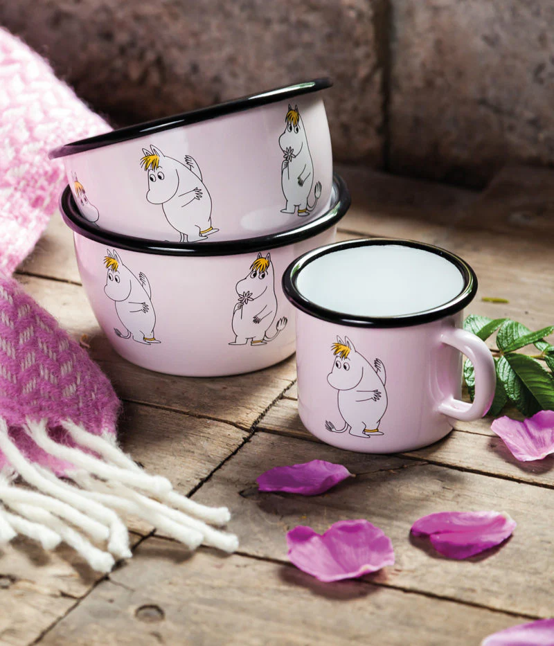 Miska emaliowana 600ml Panna Migotka (jasnoróżowa) Muurla - Image 2