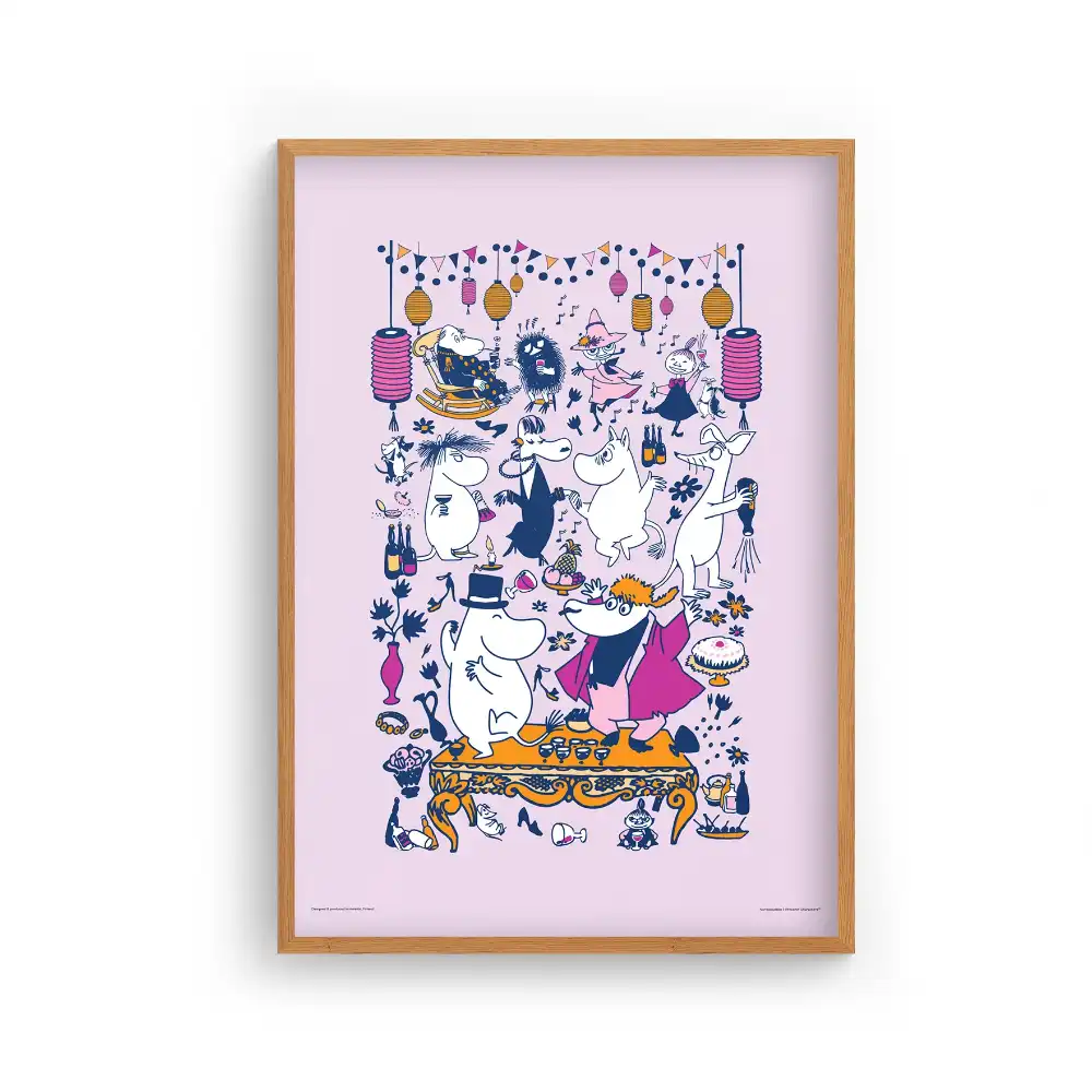 Plakat 30x40cm Muminki Party (różowy) NordicBuddies - Image 4