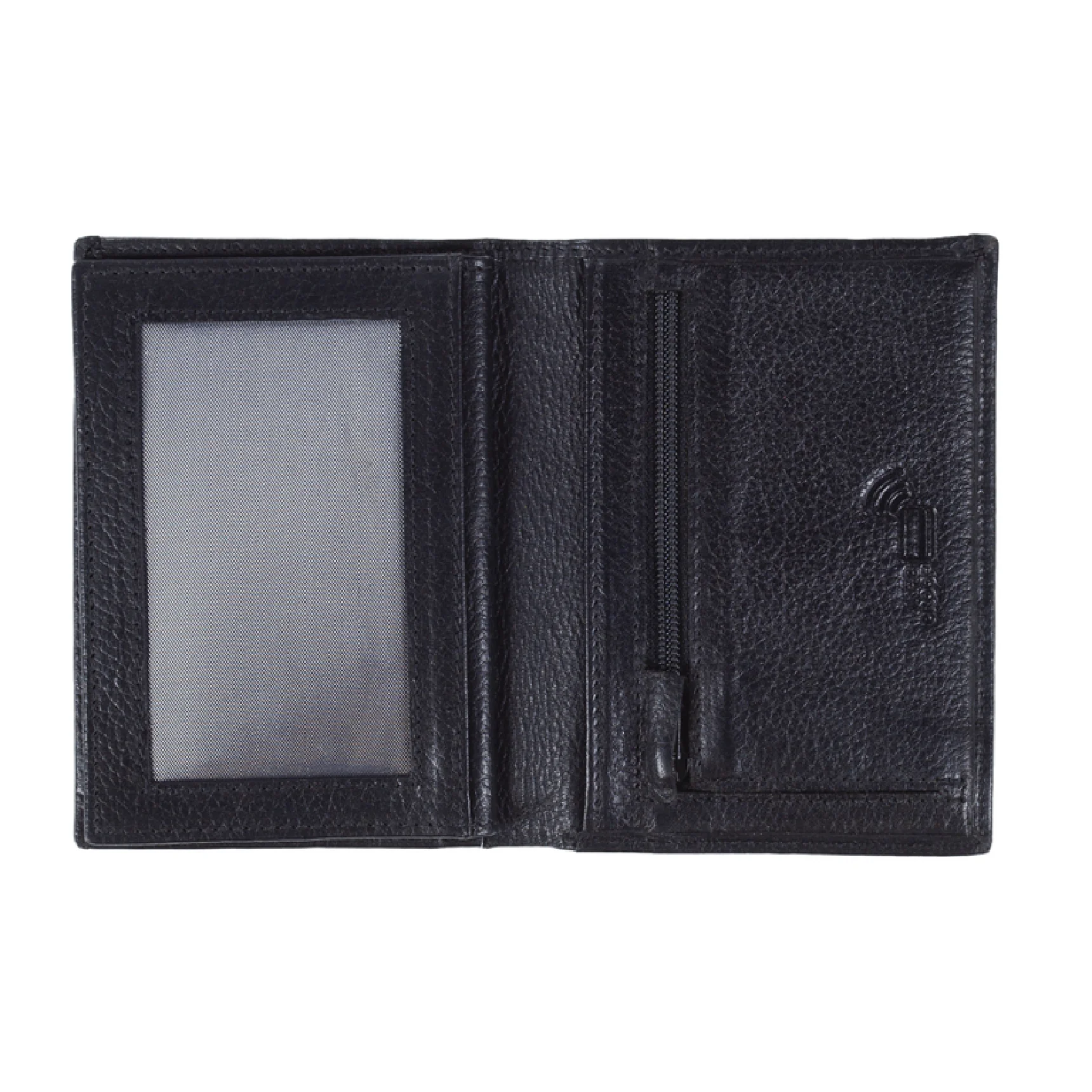 Portfel skórzany Tata Muminka (czarny) 12 x 8,5 cm Lasessor - Image 3