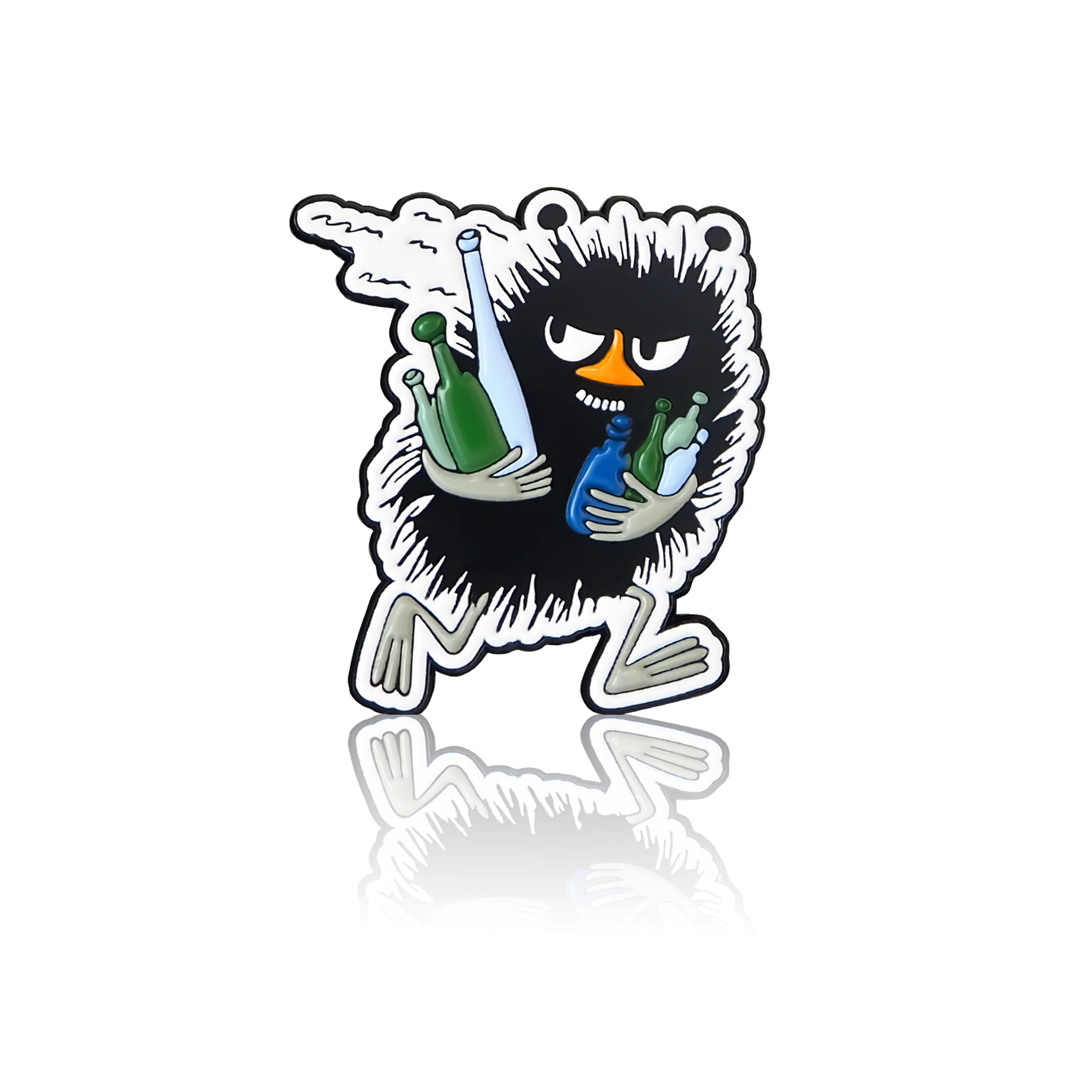 Przypinka Pin Bobek z butelkami (metal) Muminki - Image 2