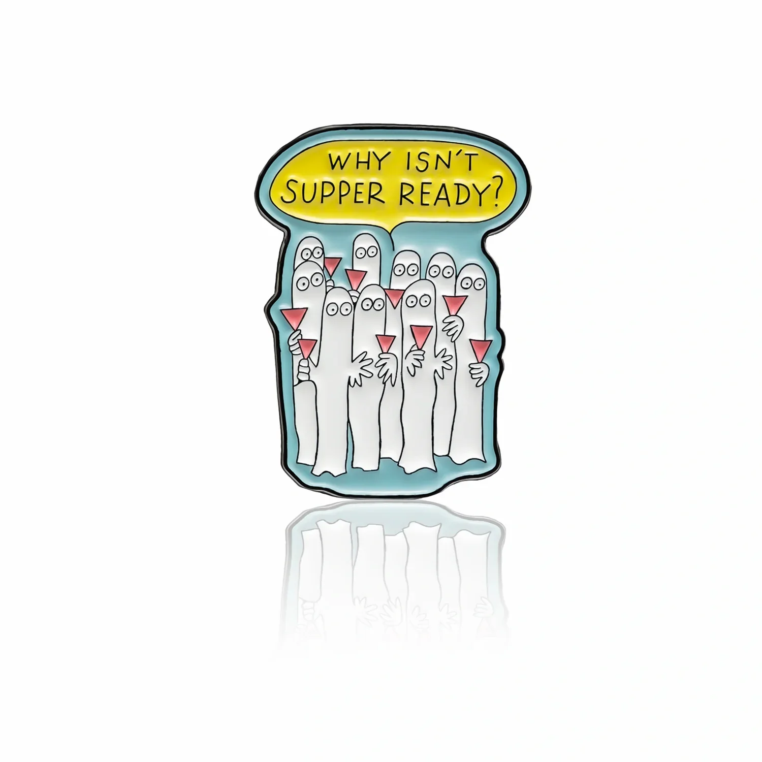 Przypinka Pin Hatifnatowie "Why isn't supper ready?" (metal) Muminki - Image 2