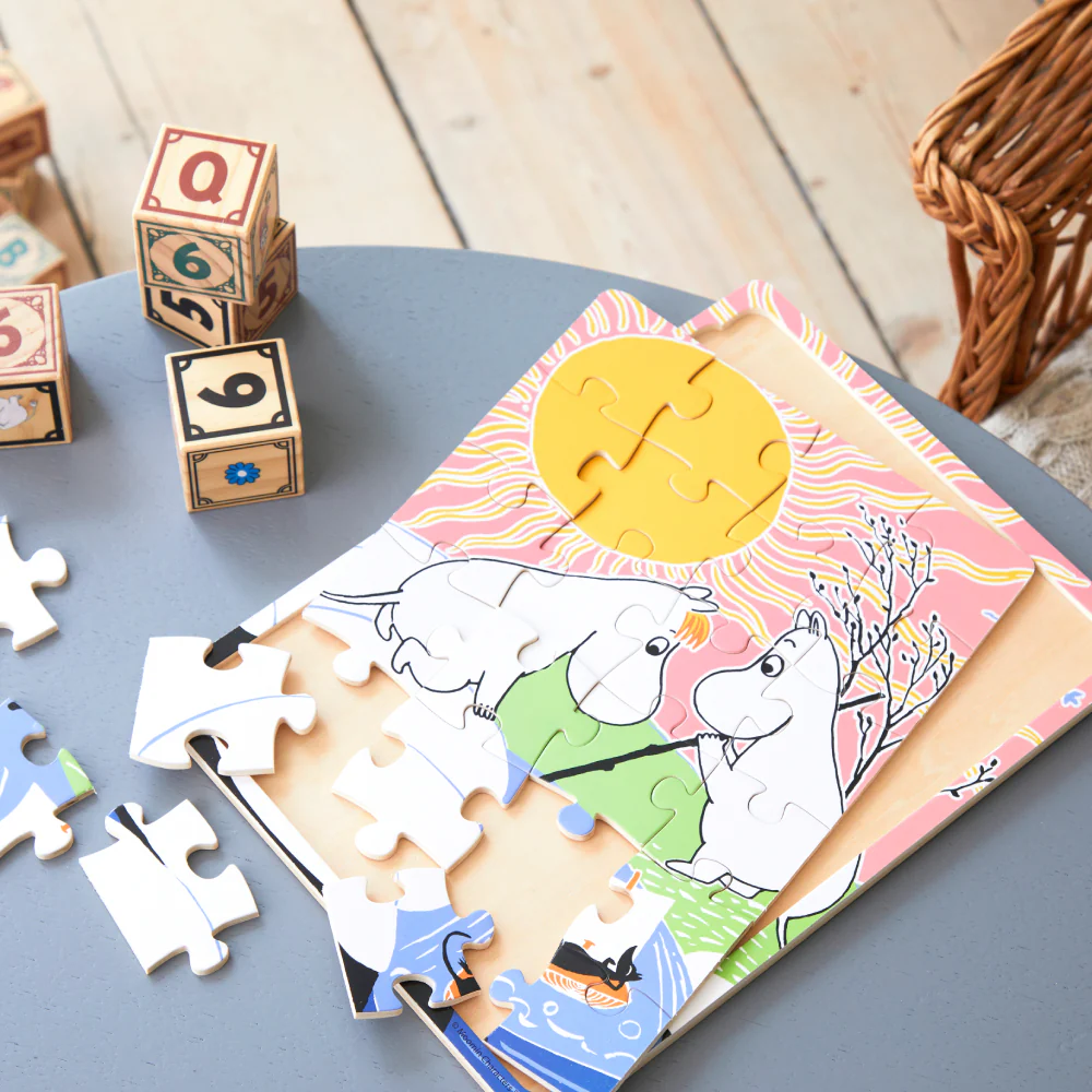 Puzzle drewniane Muminki Wędkowanie Barbo Toys - Image 2