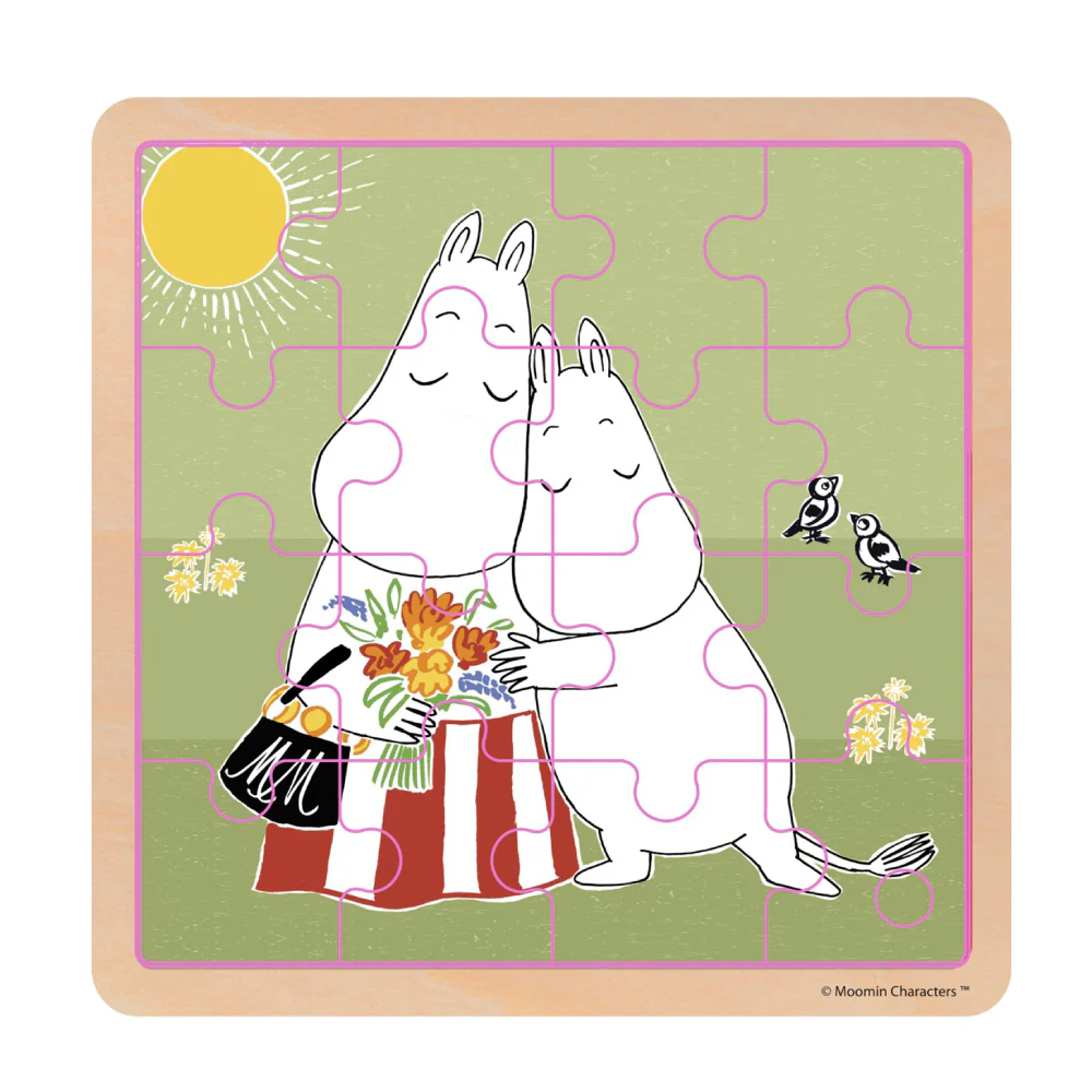 Puzzle drewniane w ramce 16 el. Muminek z Mamą Barbo Toys - Image 4