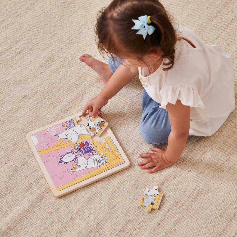 Puzzle drewniane w ramce 16 el. Muminek z Migotką i Małą Mi Barbo Toys - Image 2