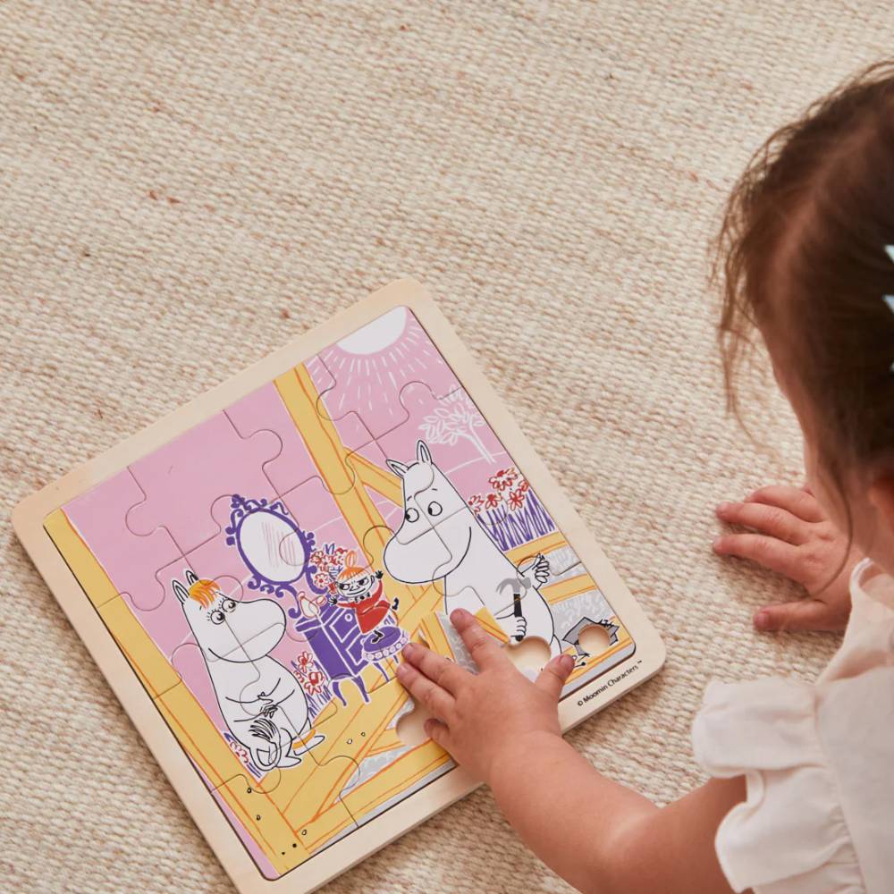 Puzzle drewniane w ramce 16 el. Muminek z Migotką i Małą Mi Barbo Toys - Image 3