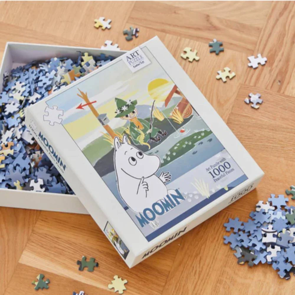 Puzzle Muminki 1000 el. Muminek z Włóczykijem na rybach Barbo Toys - Image 3