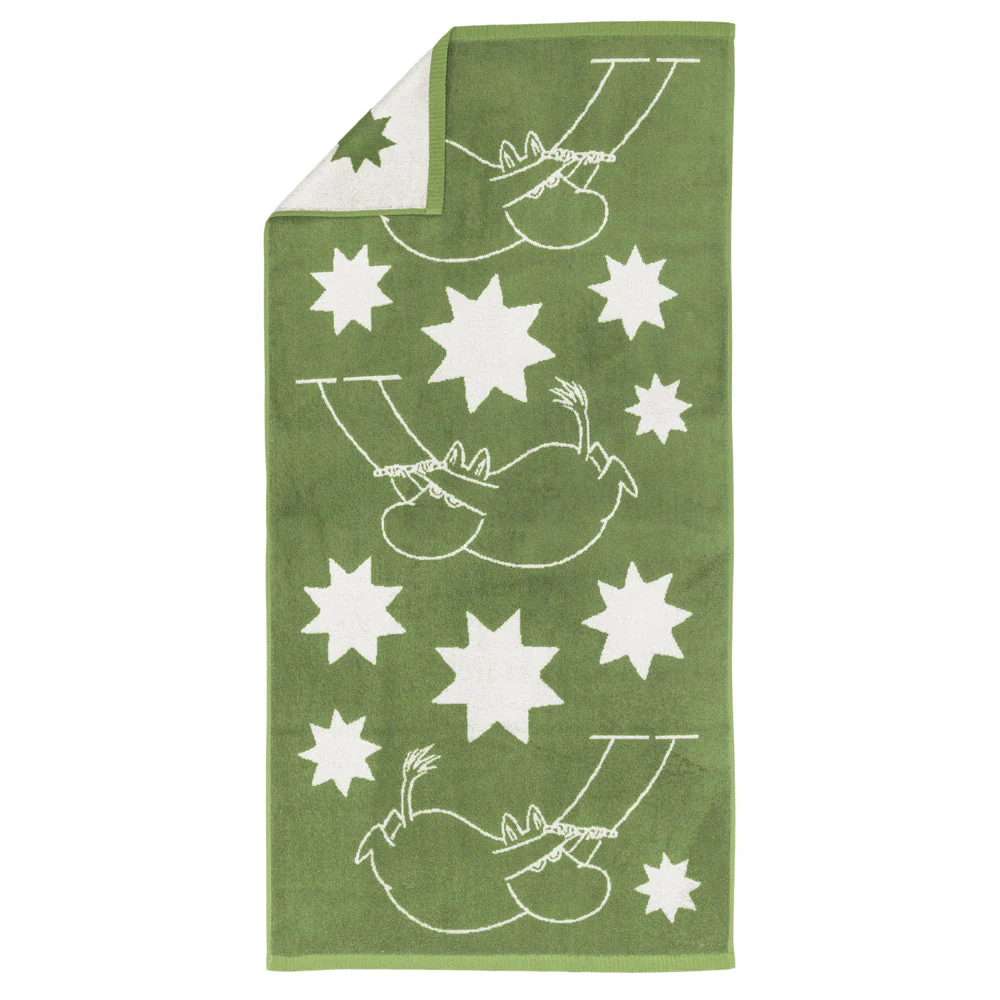 Ręcznik Muminek Stars GOTS 70x140cm (zielony) - Arabia Finland - Image 2