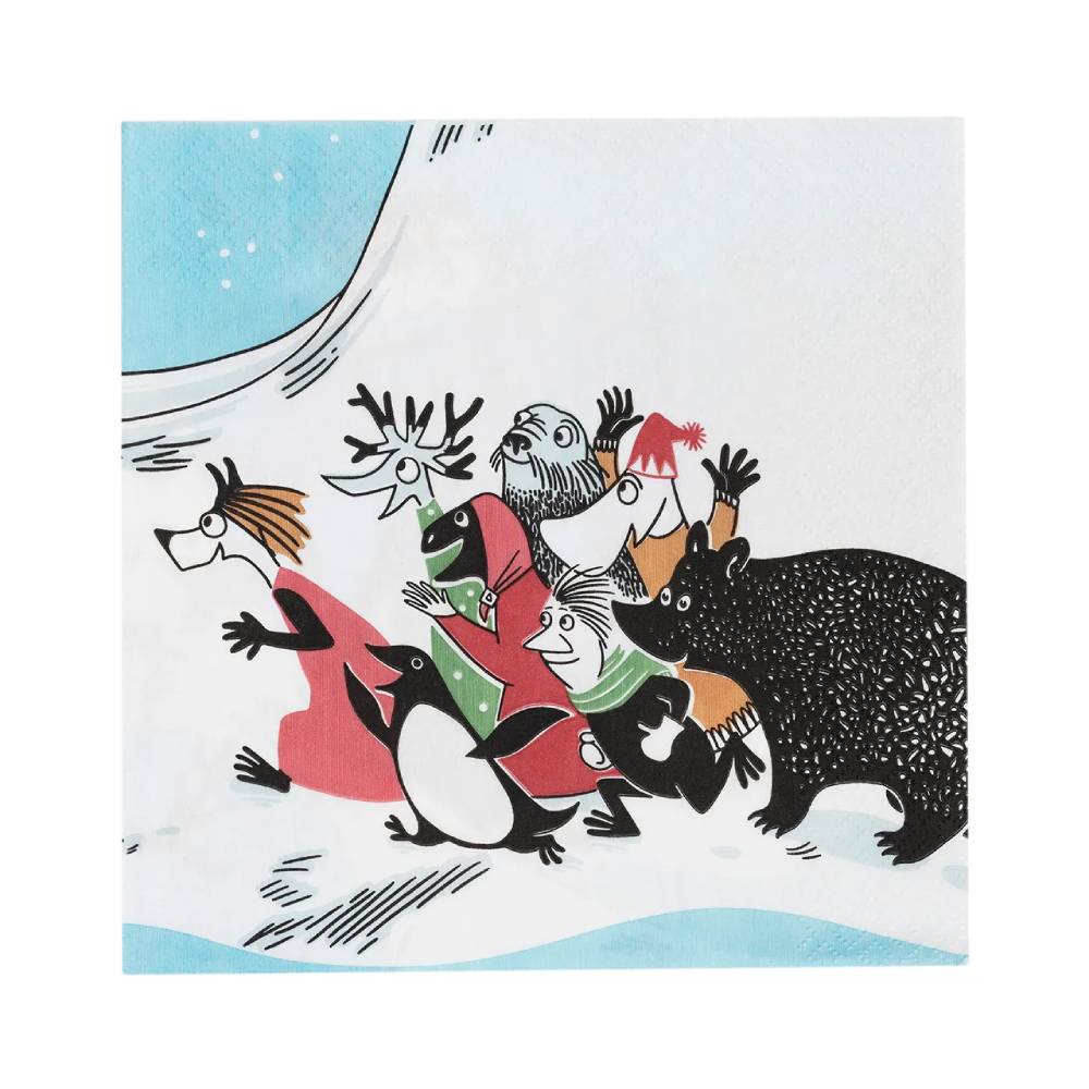 Serwetki Muminki Ski Jumping 33x33 cm - Moomin Arabia - Image 3