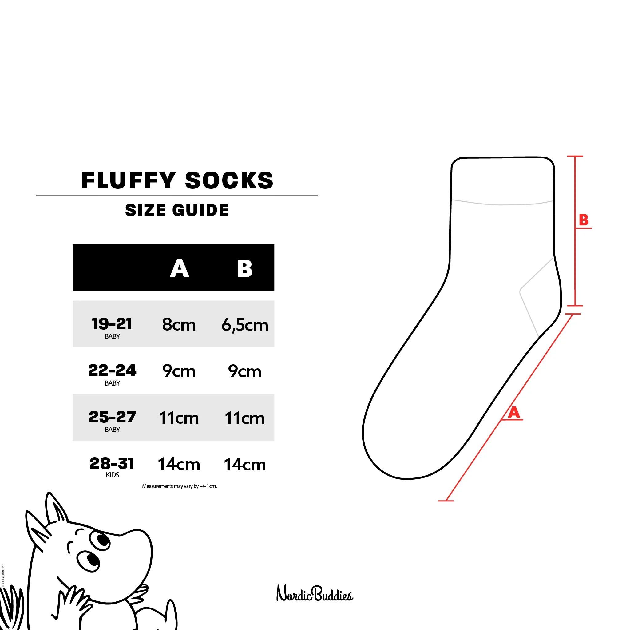 Skarpetki dziecięce Muminek (różowe) NordicBuddies - Image 4