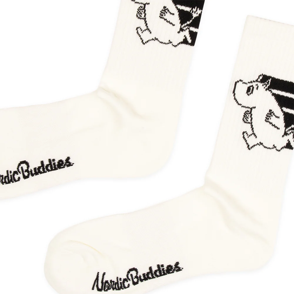Skarpety Muminek Retro '24 sport biało-czarne 40-45 NordicBuddies - Image 2