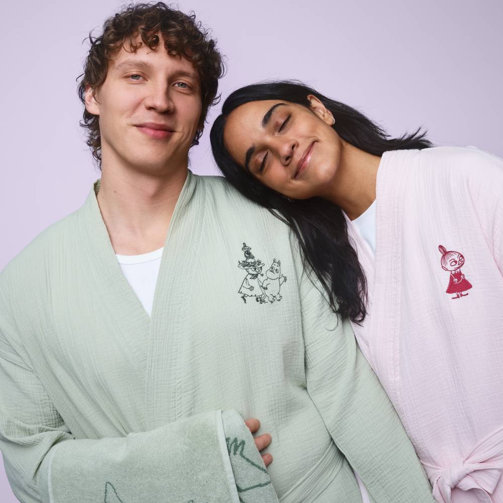 Szlafrok Friends Forever (zielony L/XL) GOTS - Arabia Finland - Image 2
