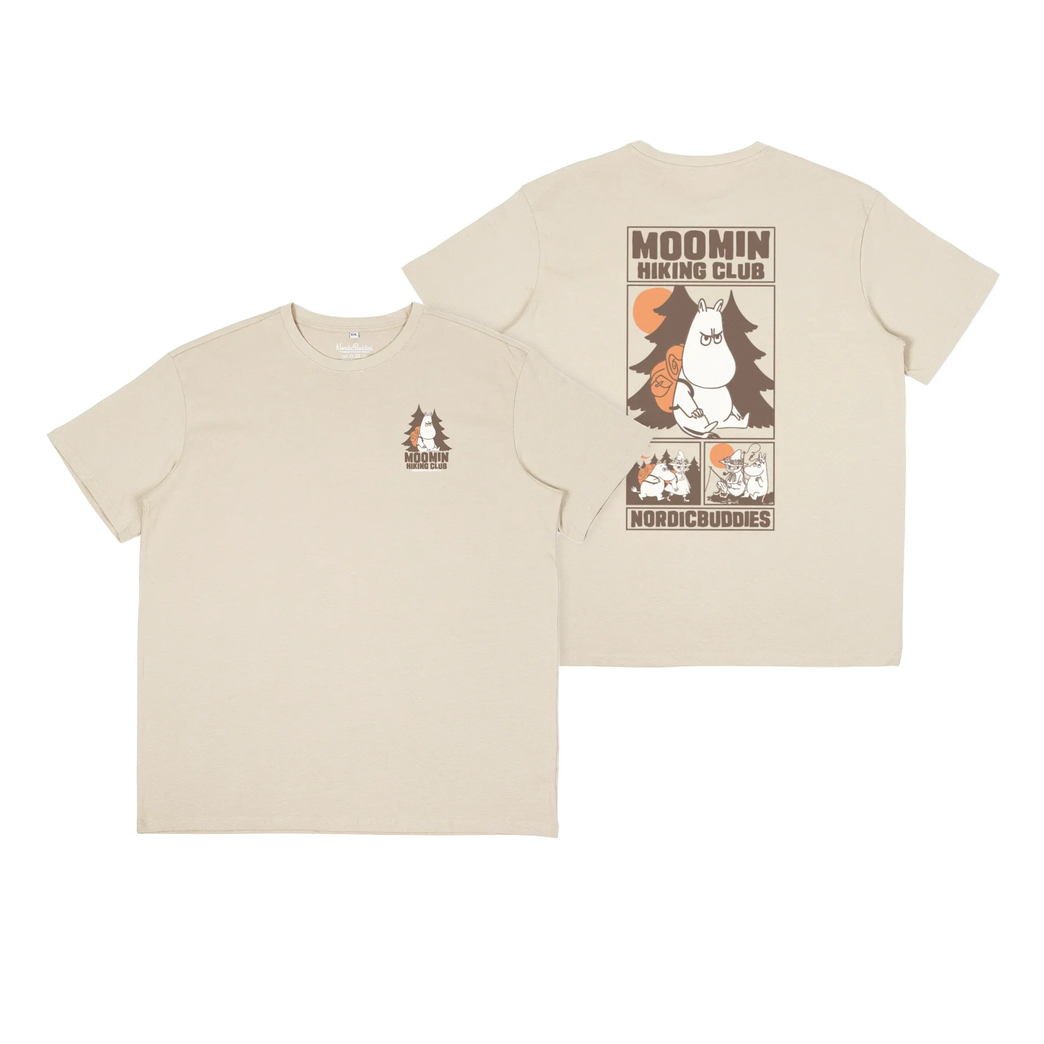 T-shirt Muminki Hiking Club W25 beż Nordicbuddies - Image 6