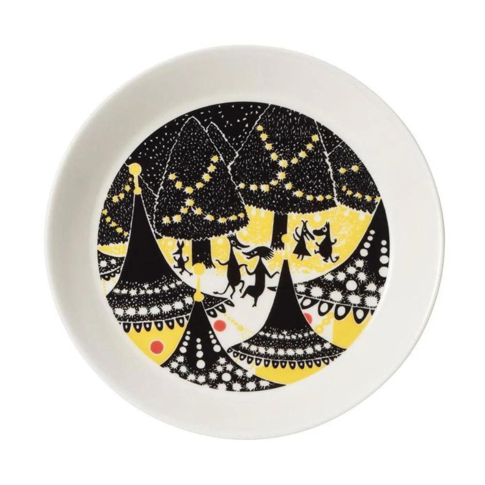Talerze z edycji kolekcjonerskiej Muminki 2-pak: Żółty i Hurra - Moomin Arabia Finland - Image 2
