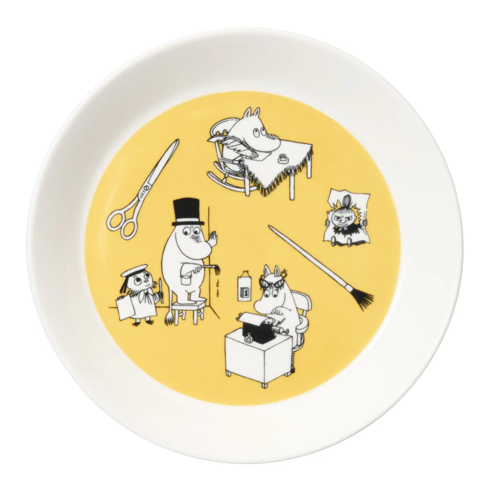 Talerze z edycji Muminki 2022 2-pak: Office i Winternight Moomin Arabia Finland - Image 2