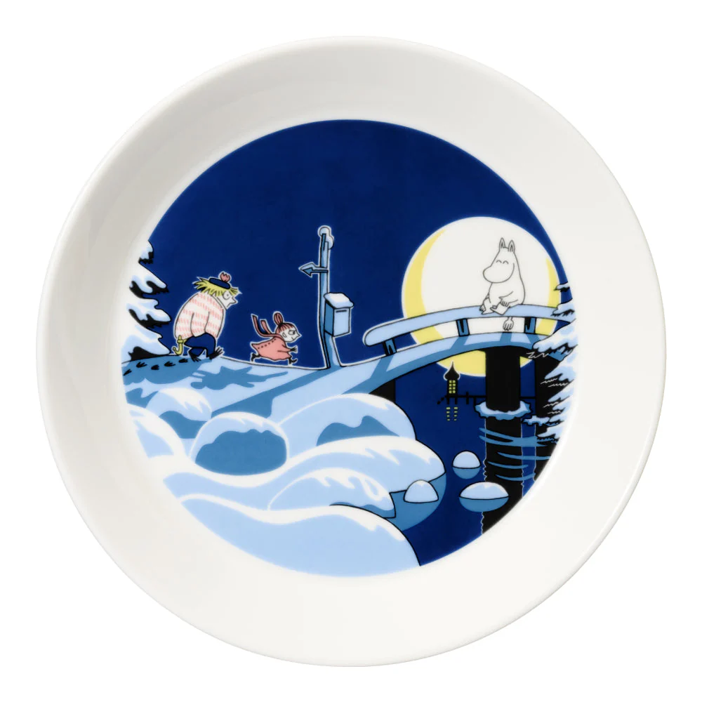 Talerze z edycji Muminki 2022 2-pak: Office i Winternight Moomin Arabia Finland - Image 3