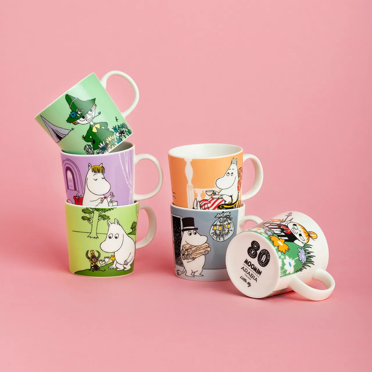 Zestaw 2 kubków porcelanowych 300ml Migotka i Muminek 80-lecie Moomin Arabia - Image 2