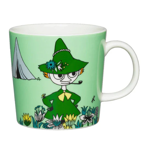 Zestaw 2-el. kubek porcelanowy 300ml Włóczykij Moomin Arabia + ciastka maślane w puszce 340g House of Denmark - Image 2