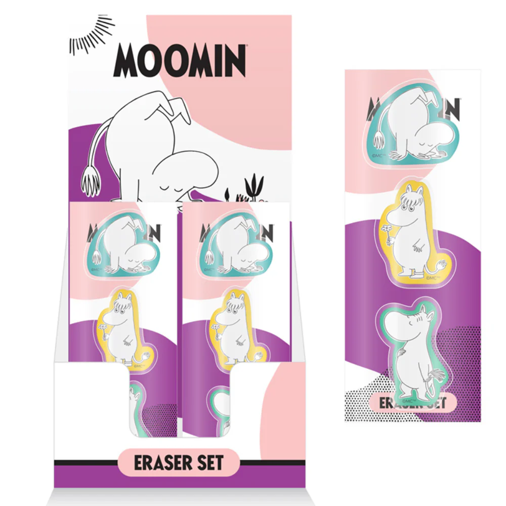 Zestaw 3 gumek do mazania – Moomin Puckator - Image 5
