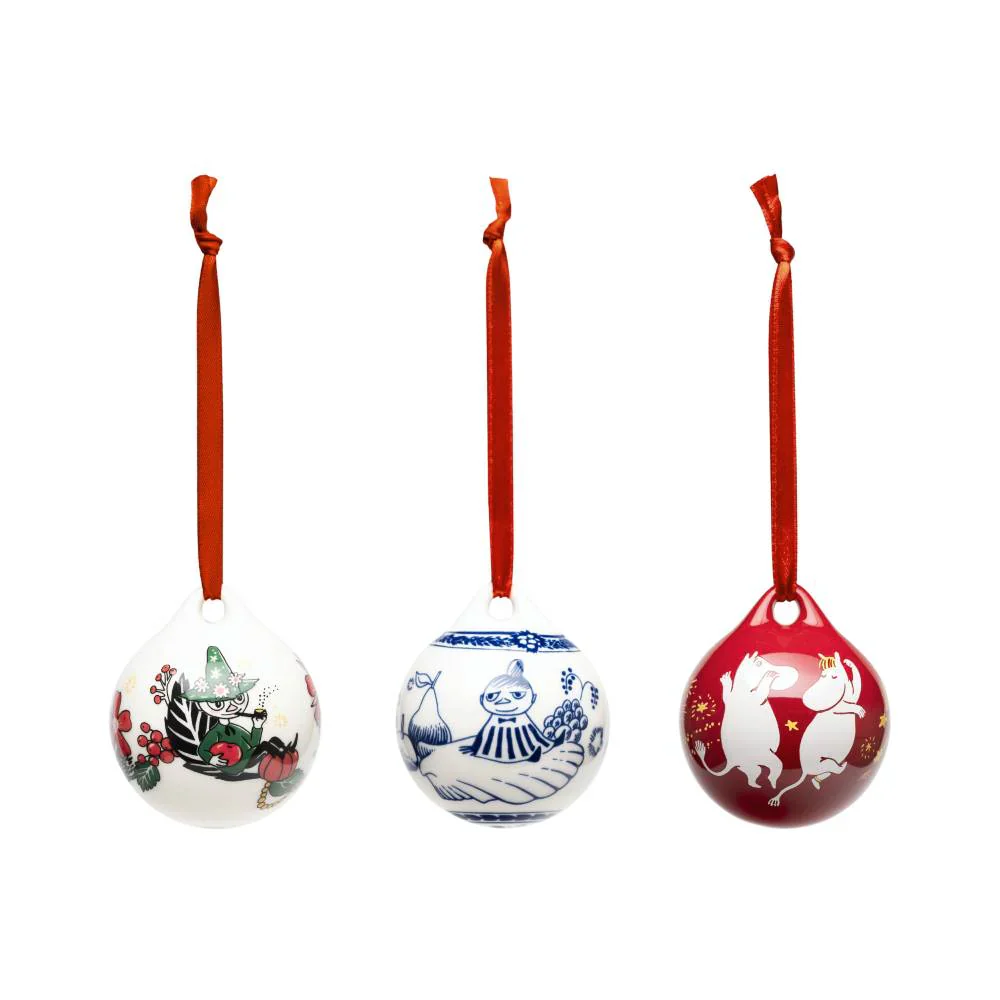 Zestaw 3 szt. bombek porcelanowych Muminki Festive Moments  Moomin Arabia - Image 3