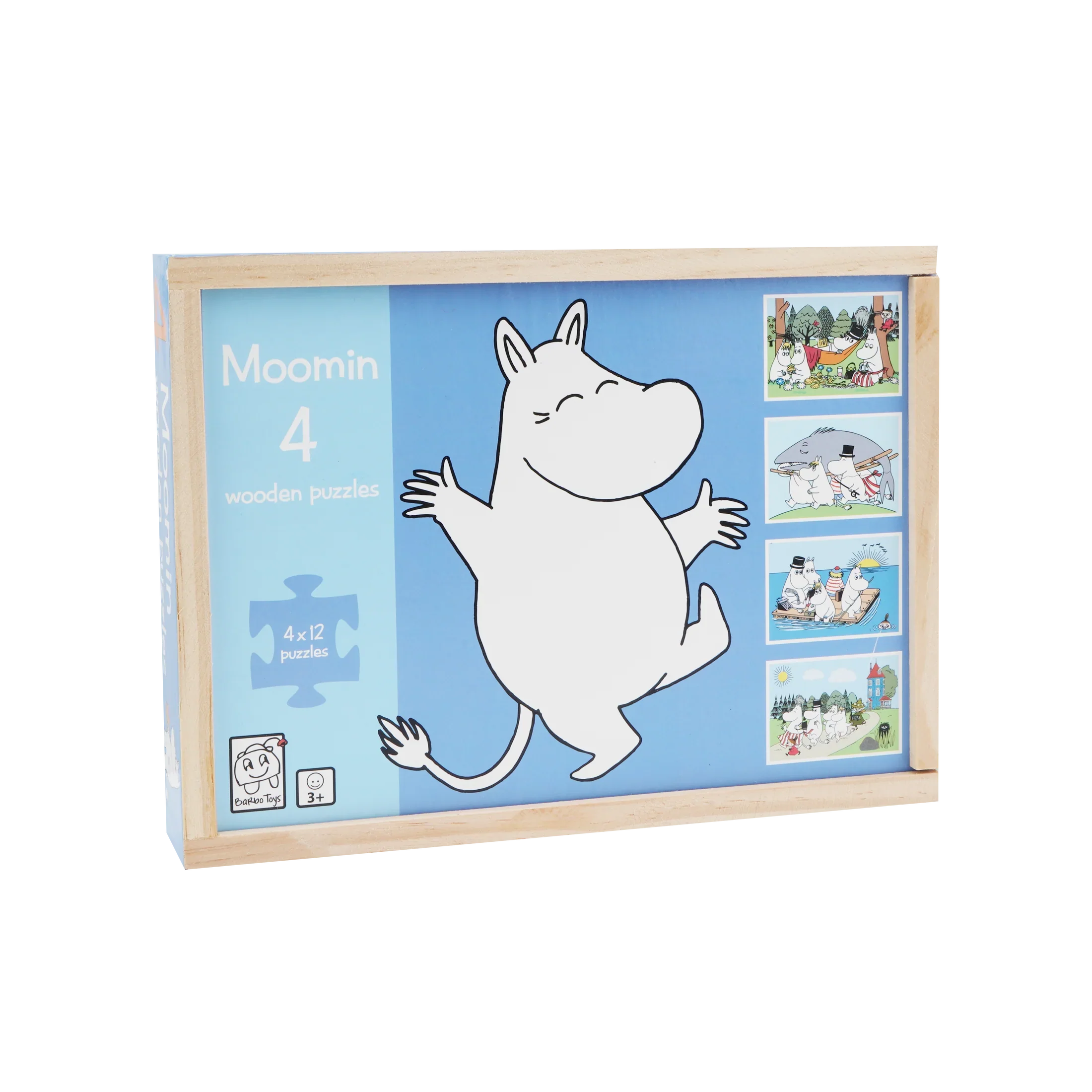Zestaw 4 drewnianych układanek Muminki Barbo Toys - Image 6