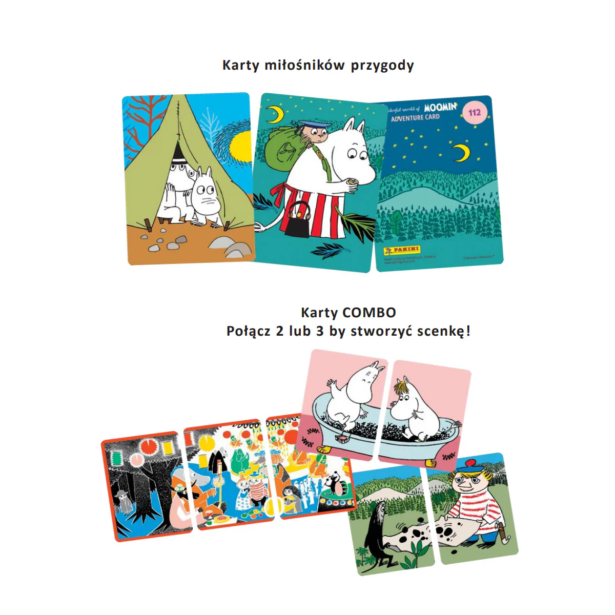 Zestaw 8 kart Cudowny Świat Muminków Panini - Image 3