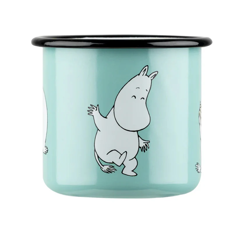 Zestaw herbata Moomin Green Tea Raspberry 100g Teministeriet i kubek emaliowany 370ml Muminek Muurla - Image 3